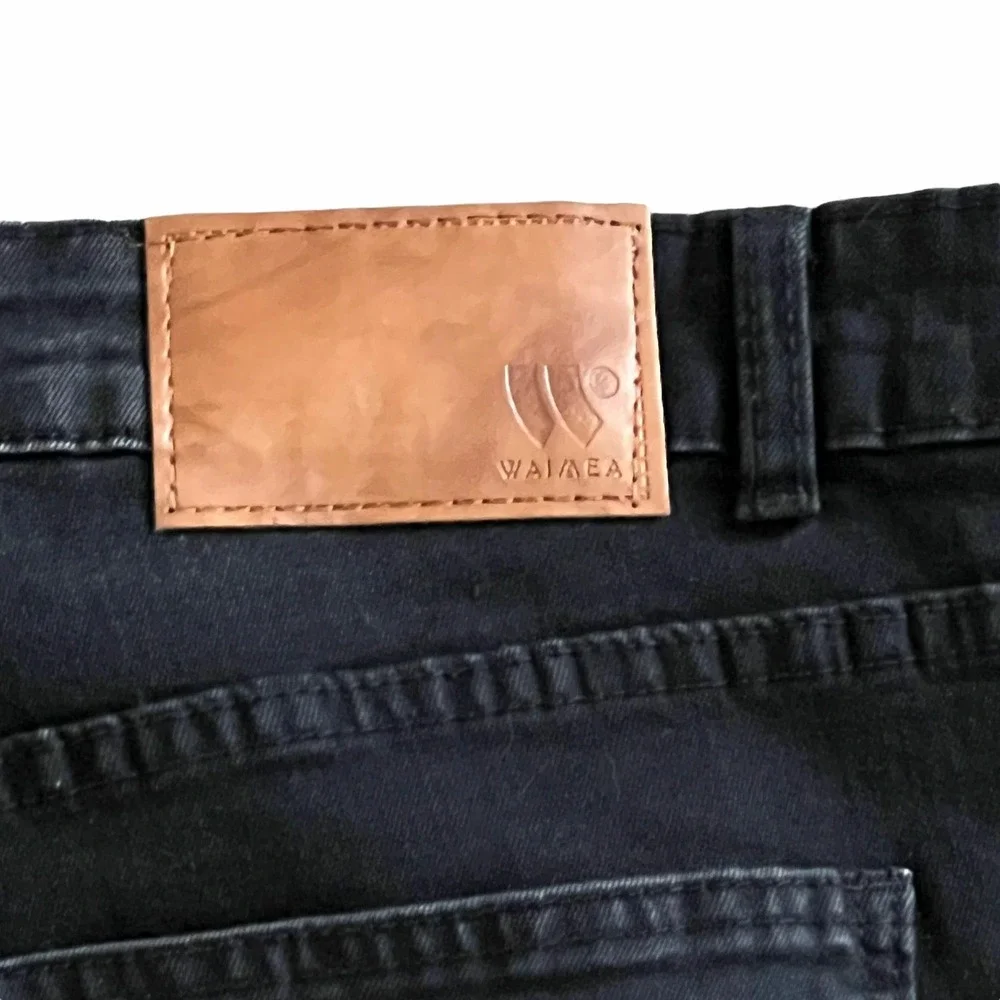 Waimea Skinny Fit Jeans Men 38 Black Distressed Ripped Patchwork‎ Grunge Rocker